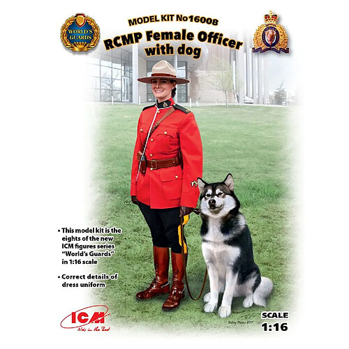 RCMP Female Officer with dog - 1:16e - ICM