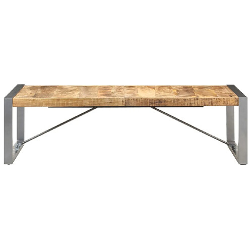 ComfortXL Table Basse 140x70x40 Cm Bois De Manguier Brut