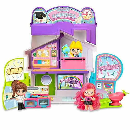 Playset Pinypon Chef & Stylist & High School 3-en-1