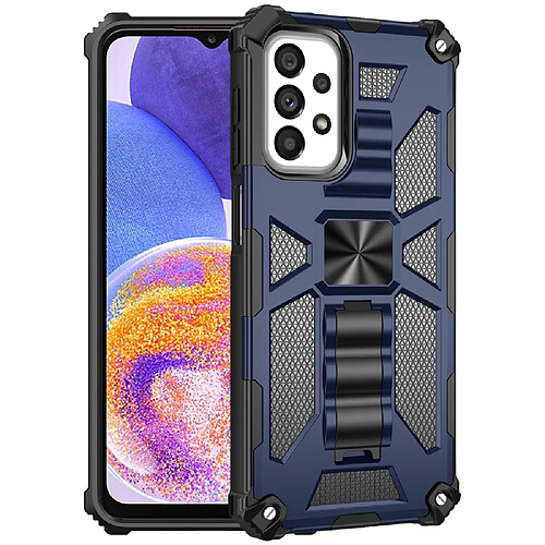 Coque en TPU anti-rayures, antichoc avec béquille bleu pour votre Samsung Galaxy A23 5G