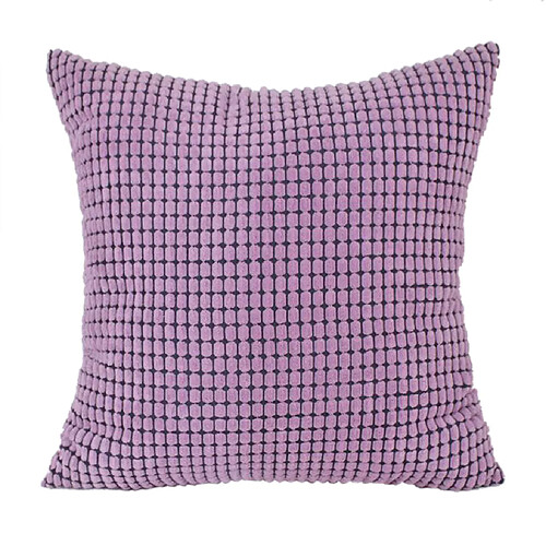 Housse De Coussin En Velours Côtelé Doux Taille Carrée Taille Coussin Violet