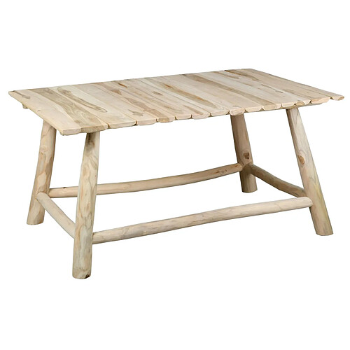 Aubry Gaspard Table basse en teck naturel Arthur.