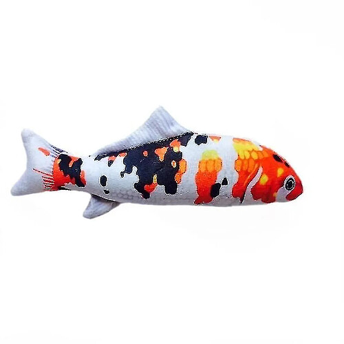 Universal Peluche douce amusante en forme de poisson - jouet interactif farci simulé 3 carpes koi colorées - 16cmmt