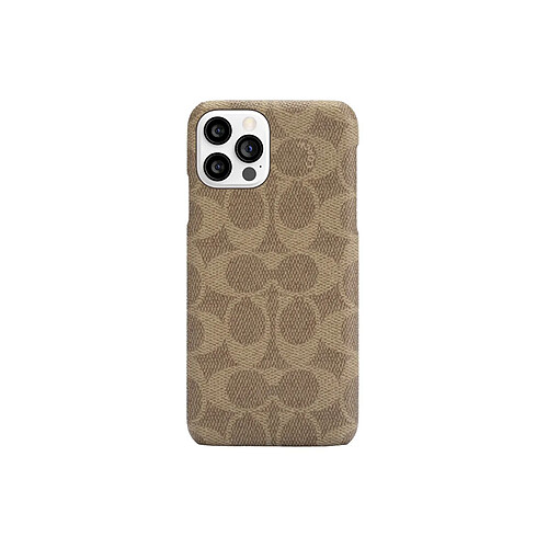 Coach Coque pour Apple iPhone 12/12 Pro Imprimé Motif Grainé Kaki