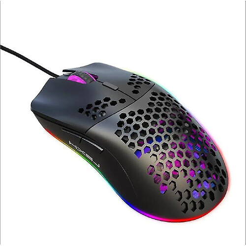 Universal J900 USB Wired Gamer Mouse RGB New Gaming Mice avec six conceptions ergonomiques DPI réglables pour le bureau