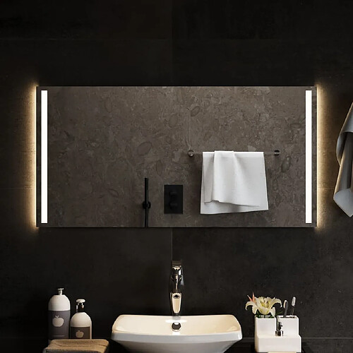 Maison Chic Miroir à LED,Miroir Lumineux LED pour salle de bain,Miroir decoration 100x50 cm -MN10482