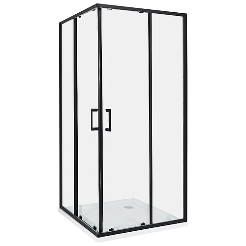 Beliani Cabine de douche TELA 90 x 90 x 185 cm Noir