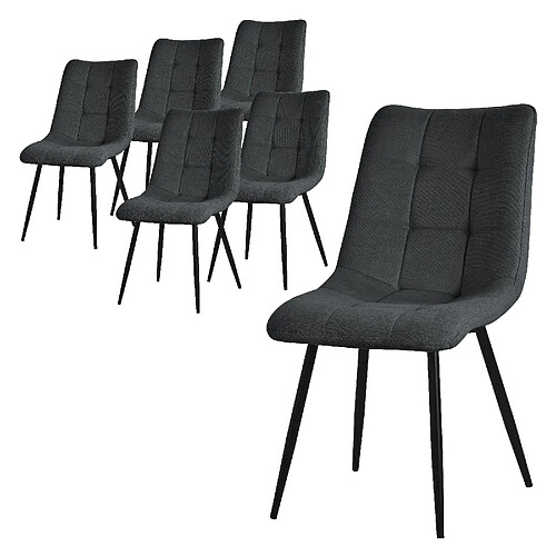 ML-Design Lot de 6 chaises de salle à manger Chaise de cuisine Chaise de salon Chaise remb