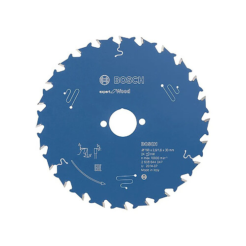 Lame de scie circulaire.Expert W 190x2,6x30mm Z24 W Bosch