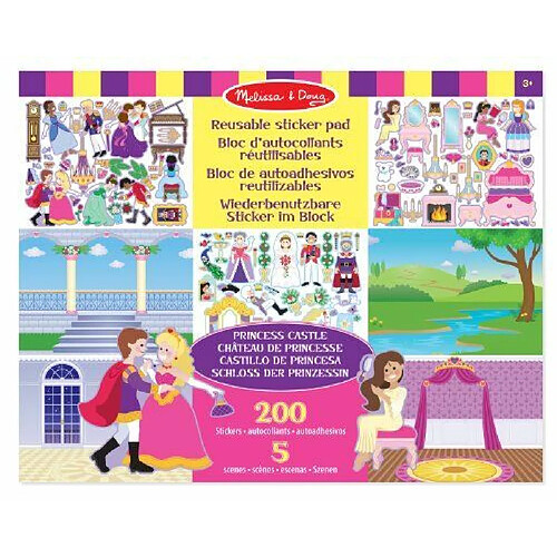 Melissa & Doug - 14306 - Autocollant - Bloc D'autocollants Réutilisables - Château De Princesse