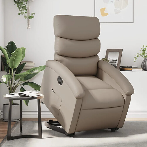 vidaXL Fauteuil inclinable électrique cappuccino similicuir