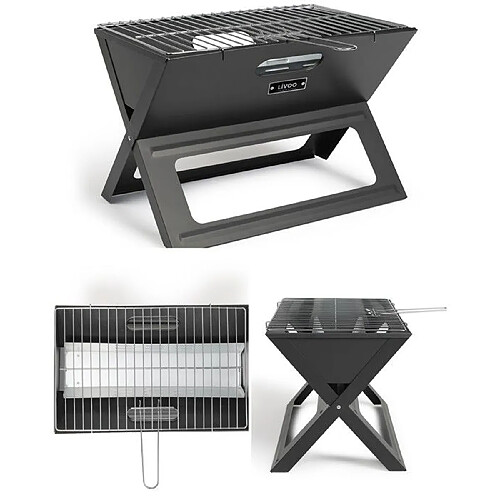 Livoo Barbecue pliable en acier à charbon sur Pieds Structure en acier