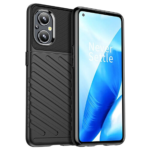 Htdmobiles Coque pour Oppo Reno 8 Lite 5G / OnePlus Nord N20 5G - housse etui silicone gel thunder + film ecran - NOIR