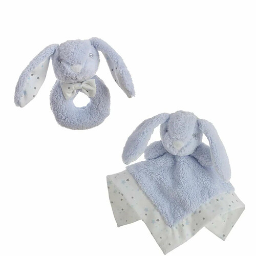 BigBuy Fun Doudou Lapin 30 x 30 cm Hochet