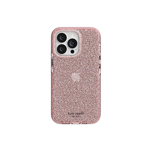 Kate Spade Coque pour iPhone 13 Pro Gamme Glitter Pailletée Translucide Compatible Magsafe Rose