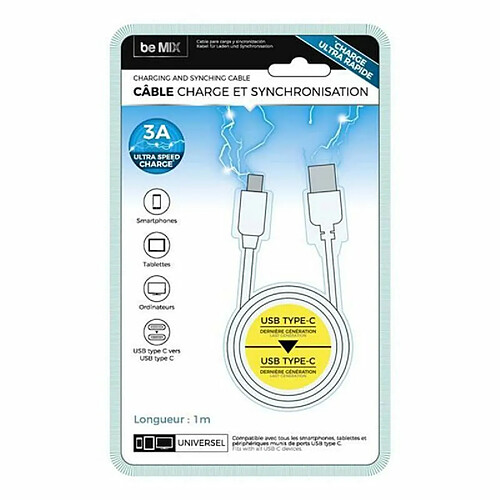 Paris Prix Câble Port USB-C Charge & Synchronisation 100cm Blanc