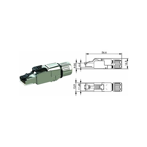 Telegärtner Connectique RJ45 MFP8 IE Cat.6a (profond) T568B ()