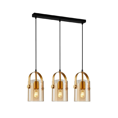 Luminaire Center Suspension Nanesma Verre,Acier Or