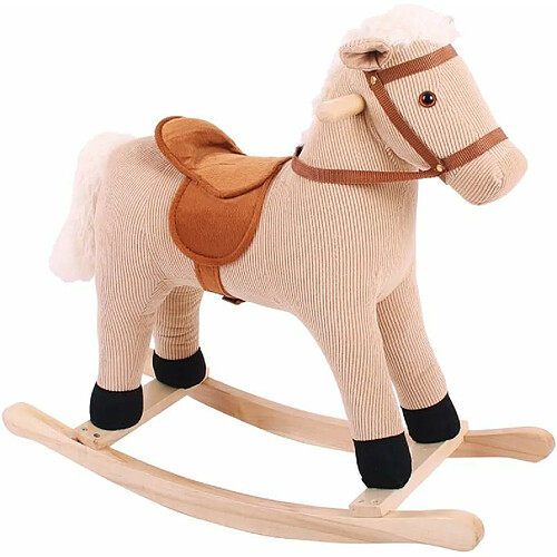 Bigjigs Toys Jeu en bois - Cheval à Bascule - Cordon