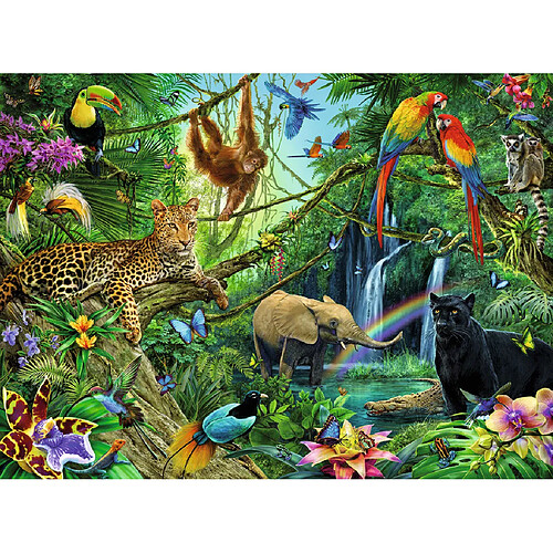 Ravensburger Puzzle 200 p XXL - Animaux de la jungle