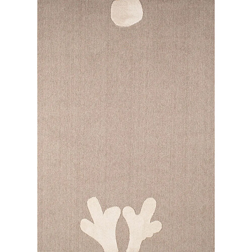 Jardindeco Tapis intérieur en polyester Fantine cerf 170 x 120 cm.