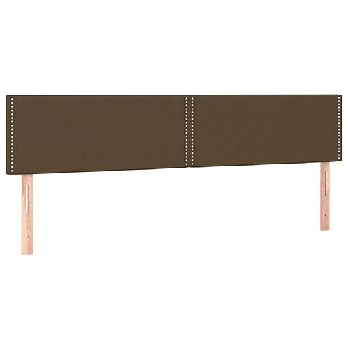 Maison Chic Lot de 2 Têtes de lit design pour chambre - Décoration de lit Marron Foncé 90x5x78/88 cm Tissu -MN70849