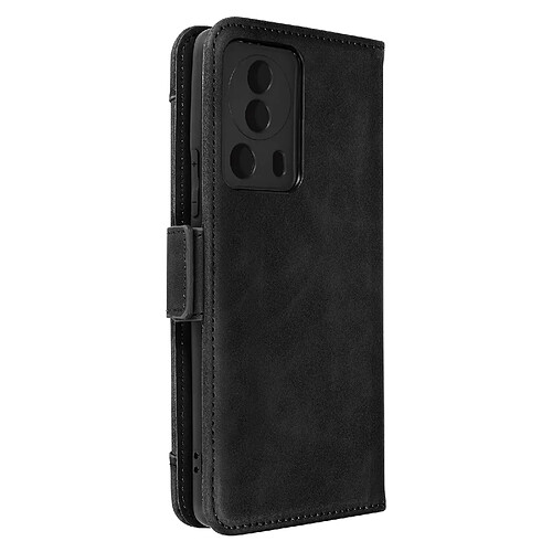 Avizar Étui Folio pour Xiaomi 13 Lite Porte-cartes Amovible Languette magnétique noir