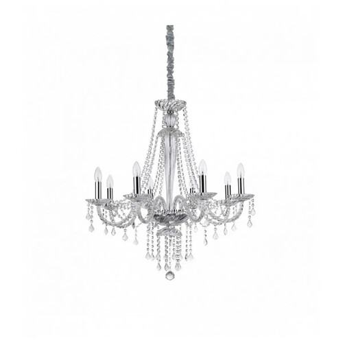 Ideal Lux Suspension Transparente en cristal AMADEUS 8 ampoules