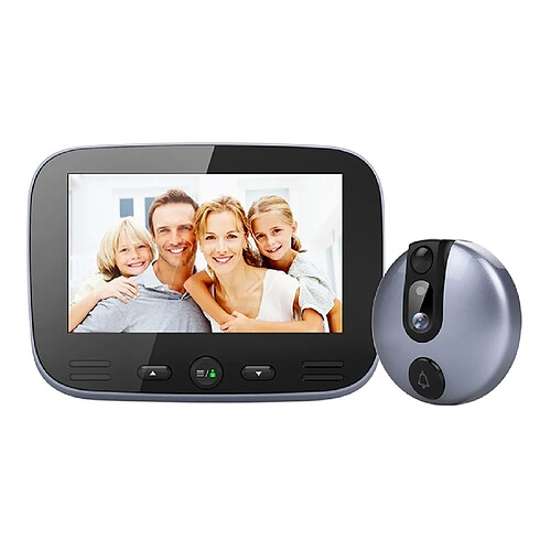 Wewoo Interphone vidéo Visiophone Azur 4.3 pouces Écran 2.0MP caméra de sécurité intelligente sonnette, carte TF de soutien 32Go Max et vision nocturne détection de mouvement Azur