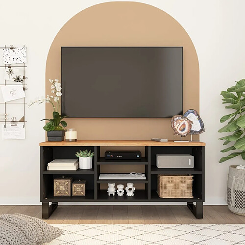 vidaXL Meuble TV 100x33x46 cm bois d'acacia solide et d'ingénierie