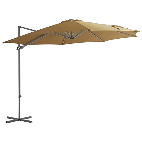 Maison Chic Parasol Jardin | Parasol avec base portable Taupe - GKD36107