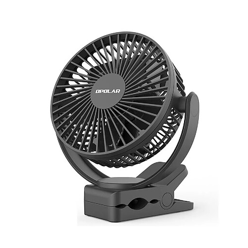 Ventilateur De Bureau USB OPOLAIRE 5000mAh Ventilateur à Clipser à Piles Rechargeable Petit Ventilateur Portable Pour Poussette Chariot De Golf Tapis Roulant, Silencieux