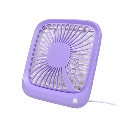 Ventilateur de Bureau Ventilateur Portatif de Conception Mute Alimenté par USB Pratique Antichoc pour Voiture-Violet