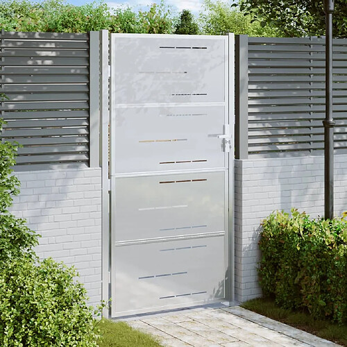 vidaXL Portail de jardin 100x180 cm acier inoxydable