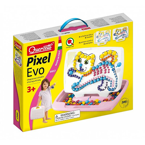 Quercetti Pixel Evo Girl Pegboard avec étui de transport