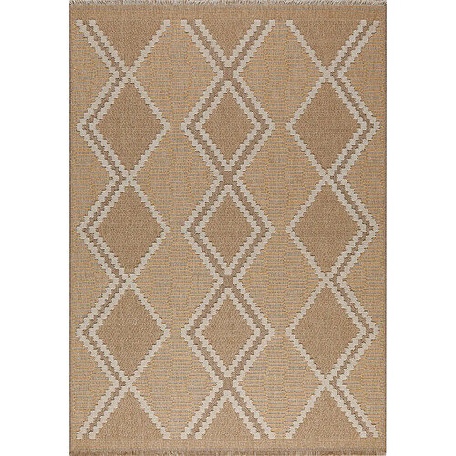 Jardindeco Tapis intérieur extérieur aspect jute jaune Tijuana 9048 180 x 67 cm.