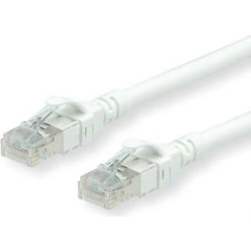 ROLINE - Patch-Kabel - RJ-45 (M) bis RJ-45 (M) - 50 cm - SFTP, PiMF - CAT 6 - halogenfrei, geformt, verseilt - weiß (21.15.2660)