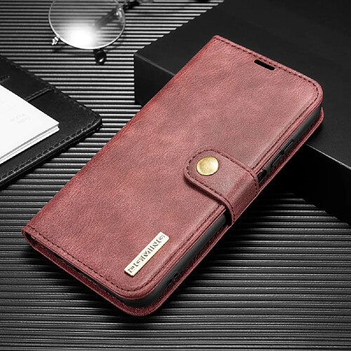 Etui en PU + TPU détachable 2 en 1 rouge vin pour votre Huawei P40 Lite/Nova 6 SE/Nova 7i