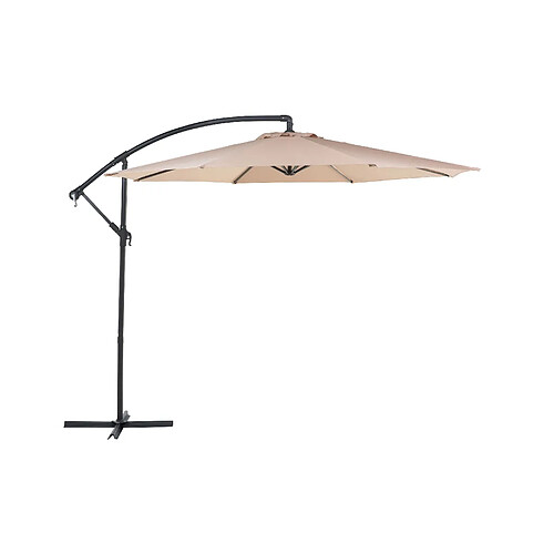 Beliani Grand parasol de jardin beige sable d 300 cm RAVENNA II