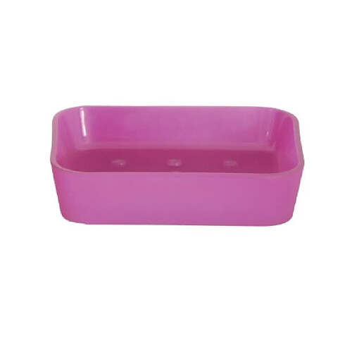 Msv Porte savon violet 'soft touch' peau de peche