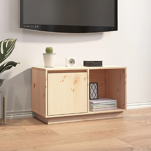 Maison Chic Meuble TV scandinave - Banc TV pour salon 74x35x44 cm Bois de pin massif -MN43820