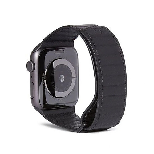 Decoded Bracelet Magnétique Cuir Traction Apple Watch 42/44/45mm Noir