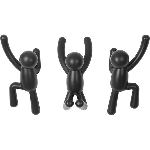 Umbra Patère bonhomme Buddy (Lot de 3) noir.