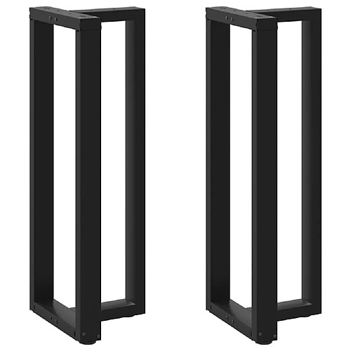 vidaXL Pieds de table de bar forme de T 2 pcs noir 40x35x(111-112) cm