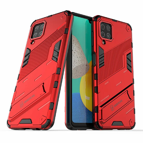 Coque en TPU antichoc avec béquille rouge pour votre Samsung Galaxy M32 (Global Version)