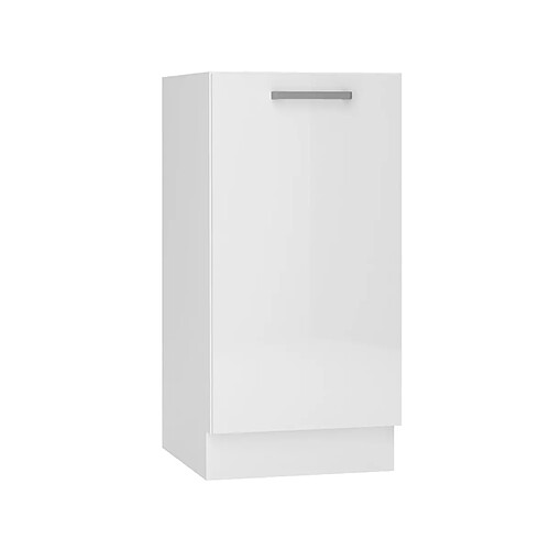 Pegane Meuble bas de cuisine avec 1 porte coloris blanc - longueur 40 x profondeur 44,60 x hauteur 82 cm