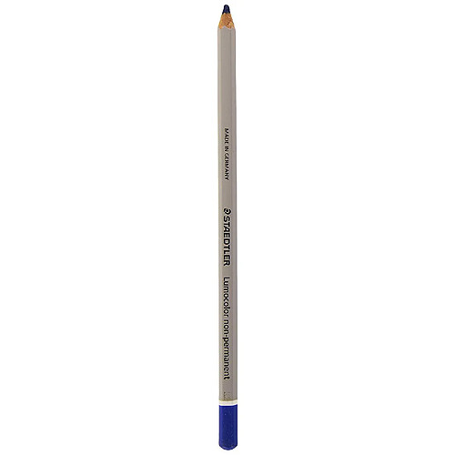 Promark Staedtler Lumocolor Omnichrom, Crayons bleus non-permanents pour marquage sur la plupart des surfaces, Effaçables à sec et à l'eau, Couleurs intenses, Boîte carton avec 12 crayons assortis, 108-3 VE