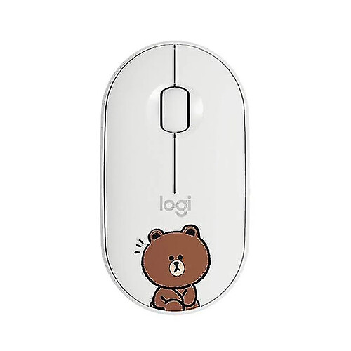 Universal Souris sans fil Bluetooth Slim pour ordinateur portable (blanc)