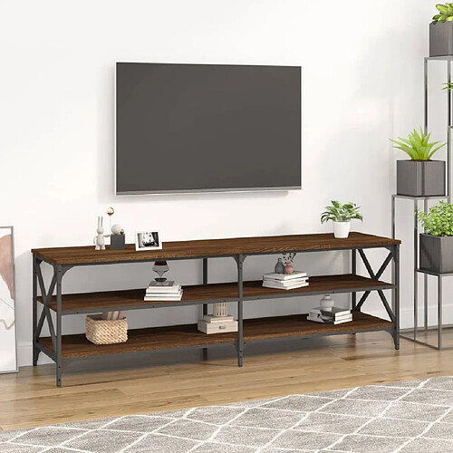 vidaXL Meuble TV chêne marron 160x40x50 cm bois d'ingénierie