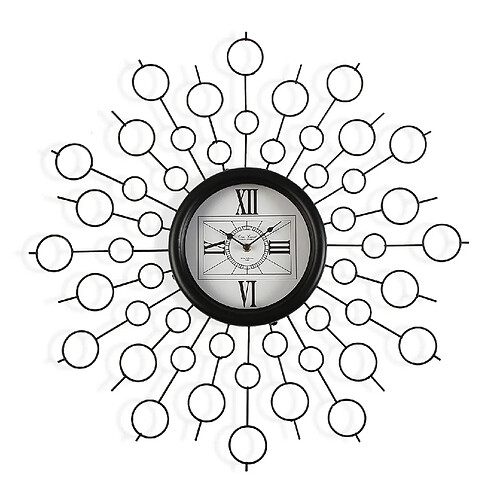 Versa Horloge Murale pour la Cuisine, Pendule pour Salon Maputo 68x6,5x68cm,Métal, Noir · Reconditionné